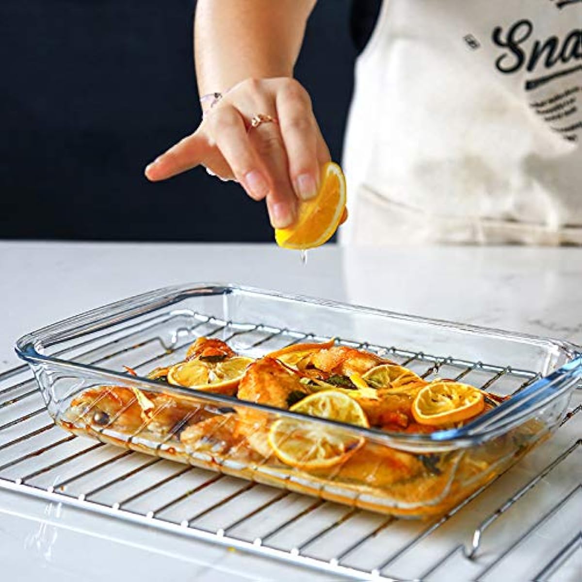 8-Piece Deep Glass Baking Dish Set with Plastic lids,Rectangular Glass Bakeware Set with Lids, Baking Pans for Lasagna, Leftovers, Cooking, Kitchen, Freezer-to-Oven and Dishwasher, Gray
