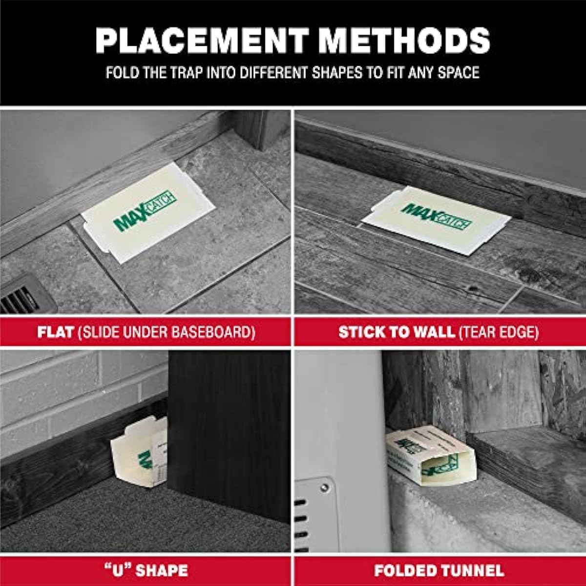 Catchmaster Max-Catch Mouse & Insect Glue Trap 36pk, Mouse Traps Indoor for Home, Sticky Pest Control Adhesive Tray for Catching Bugs, Bulk Classic Glue Boards