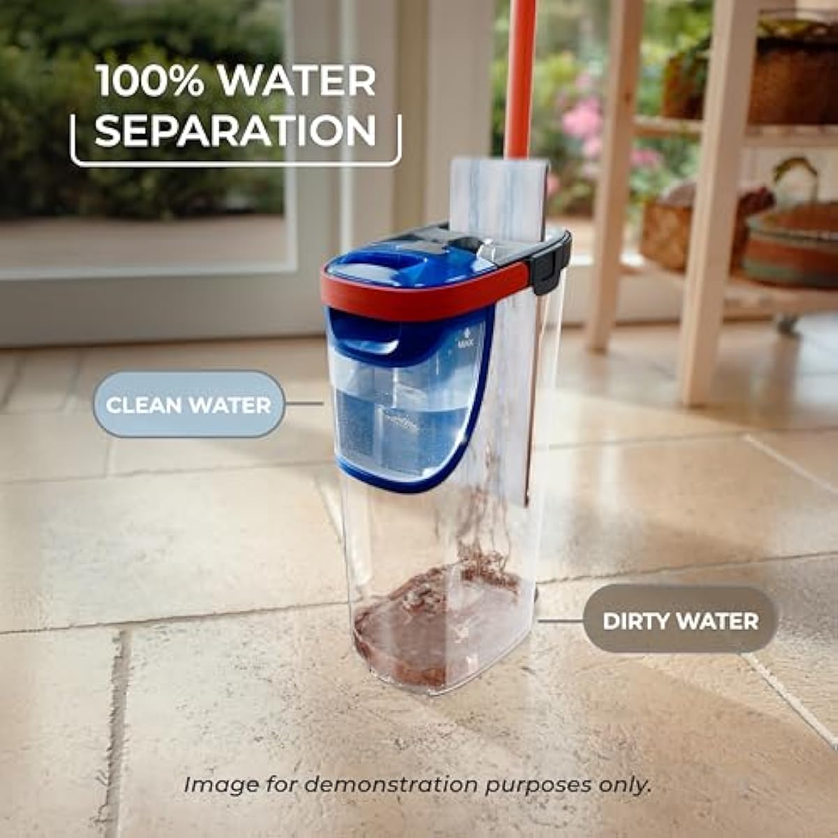 O-Cedar H2prO Flat Mop System | Quick Cleaning Tool | Clean with Water | Machine Washable Reusable Microfiber Mop Pad | Safe on Wood Floors, Vinyl, Tile, Baseboards, Walls
