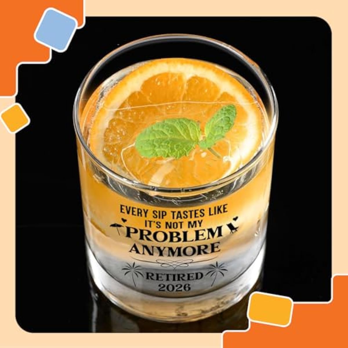 NewEleven Retirement Gifts For Men 2026 - Coworker Leaving, Goodbye Gift, Farewell Gifts For Coworkers, Friends, Dad, Grandpa - Retirement Gift For Men From Friend, Family, Colleague - Whiskey Glass