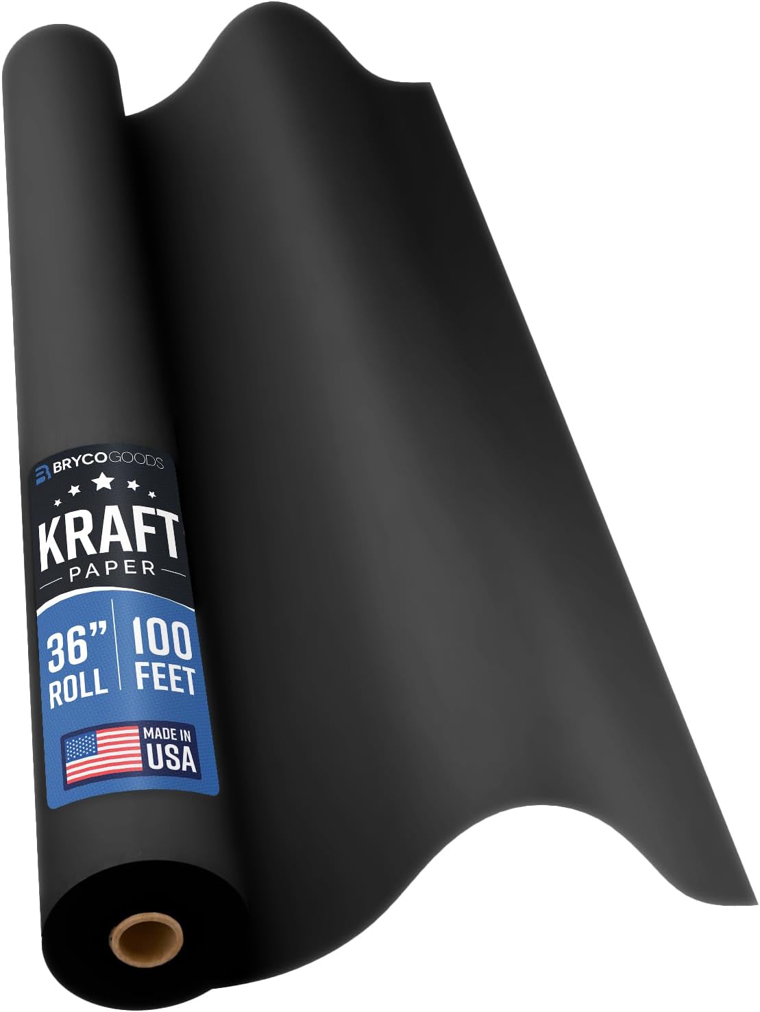Large Brown Kraft Paper Roll - 36" x 1200" (100 ft) - Made in USA - Ideal for Gift Wrapping, Packing, Moving, Postal, Shipping, Parcel, Wall Art, Crafts, Bulletin Boards, Floor Cover or Table Runner