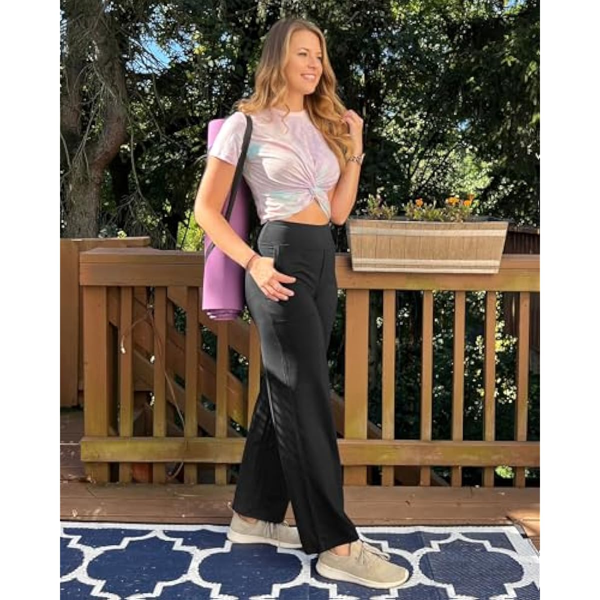 G4Free EverGoing Yoga Pants Women Wide Leg Pants with Pockets High Waist Stretch Dress Casual Sweatpants Petite/Regular/Tall