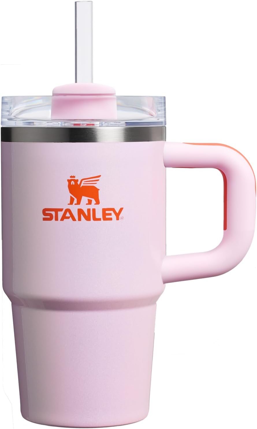 STANLEY Quencher H2.0 Tumbler with Handle and Straw 40 oz | Flowstate 3-Position Lid | Cup Holder Compatible for Travel | Insulated Stainless Steel Cup | BPA-Free | Cherry Blossom