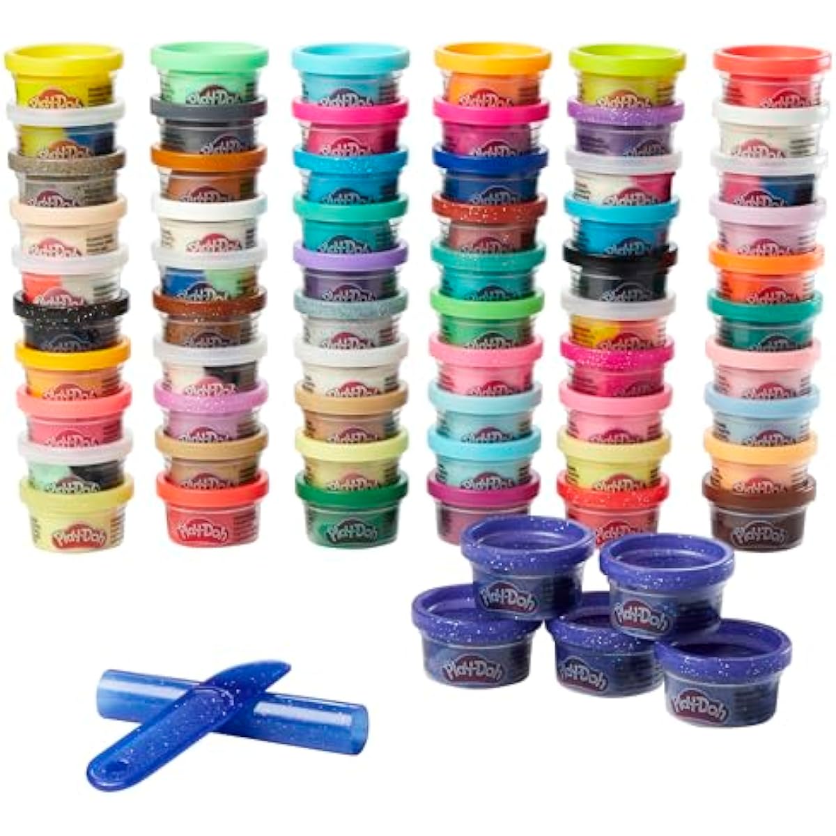 Play-Doh Ultimate Color Collection 65-Pack of 1-oz Cans, Includes Sparkle, Confetti & Color Burst, Back to School Classroom Supplies, Preschool Toys, Ages 2+ (Amazon Exclusive)