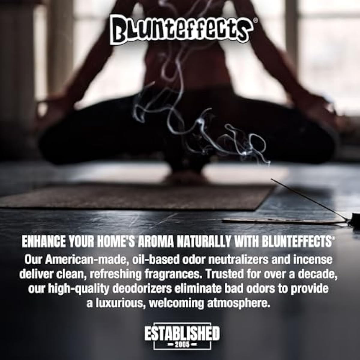 Blunteffects Hand-Dipped Incense Sticks - Premium 144-Pack Variety Set, 12 Different Scents, 11" Long, USA-Made Aromatherapy with Long Burn Time (12 Pack, 144 Total Sticks)