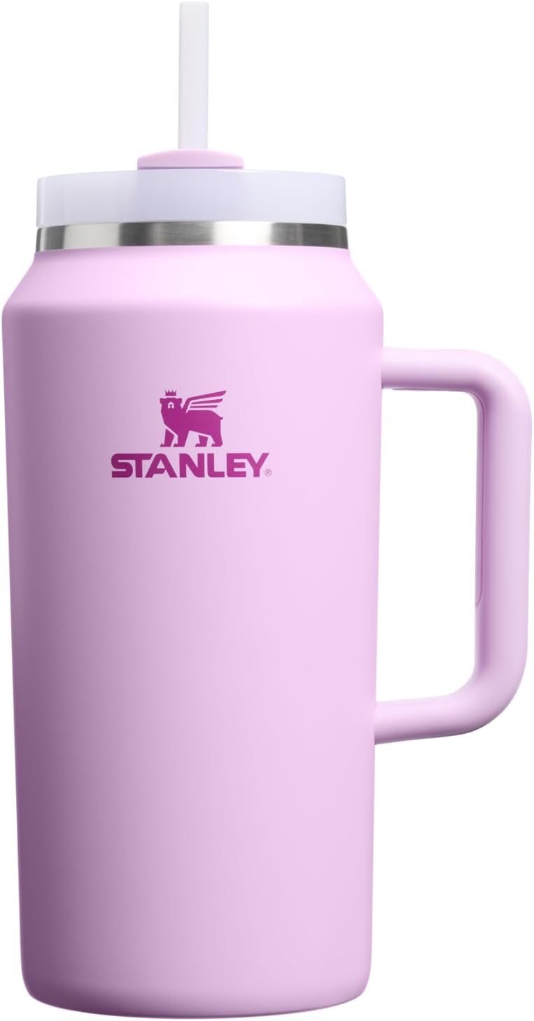 STANLEY Quencher H2.0 Tumbler with Handle and Straw 40 oz | Flowstate 3-Position Lid | Cup Holder Compatible for Travel | Insulated Stainless Steel Cup | BPA-Free | Cherry Blossom