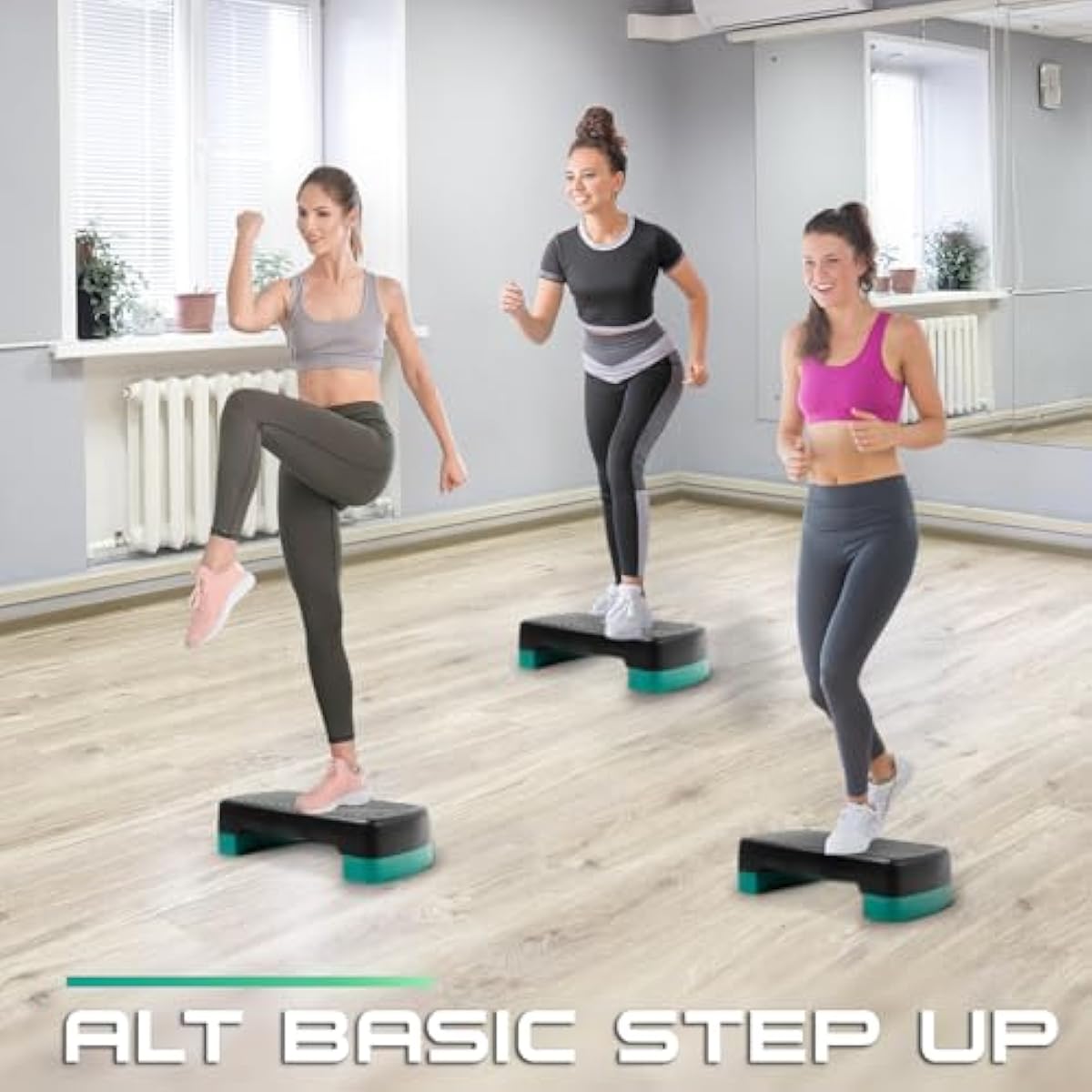 Yes4All Aerobic Exercise Step Platform, Exercise Stepper with Risers for Cardio and Strength Training, Workout Stepper for Home Gym