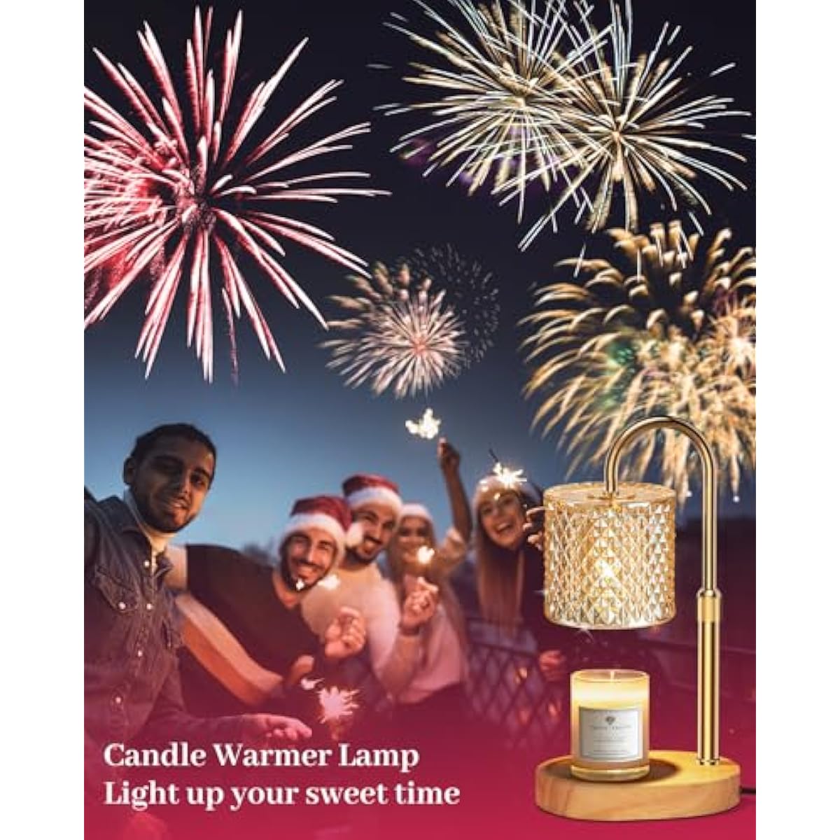 Candle Warmer Lamp with Timer Dimmer Adjustable Height for New Home Decor, Birthday Gifts for Women,Candle Warmer for Women Mom Christmas Mother's Day Gfit