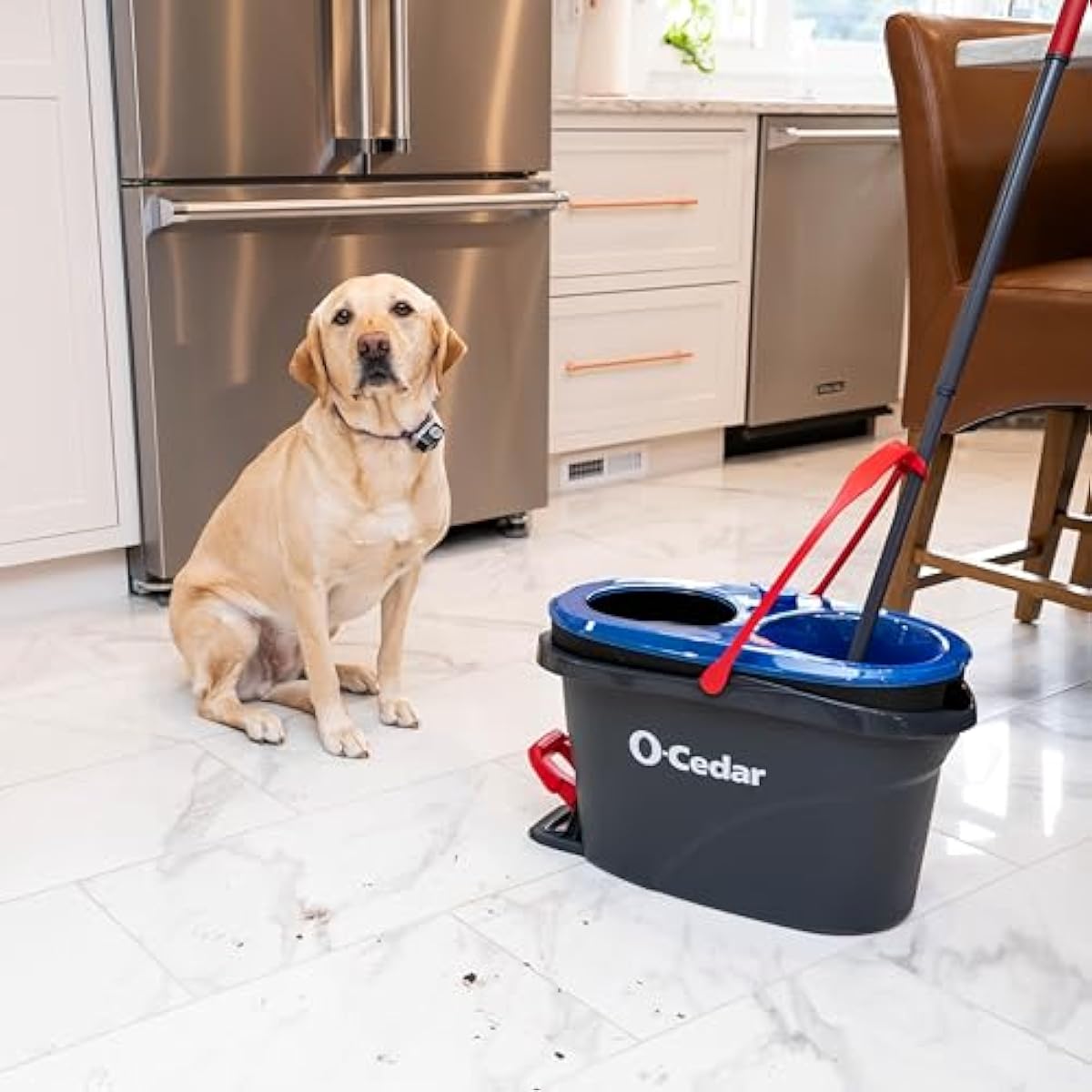 O-Cedar RinseClean Spin Mop & Bucket System | Clean with Water | Removes 99% of Bacteria