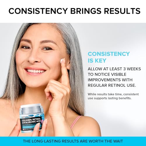 Anti-Aging Face Moisturizer with Retinol, Collagen & Hyaluronic Acid - Made in USA - Moisturizer Face Cream for Women & Men - Firming & Hydrating Neck Cream - Day & Night Skin Care - 1.7 fl oz