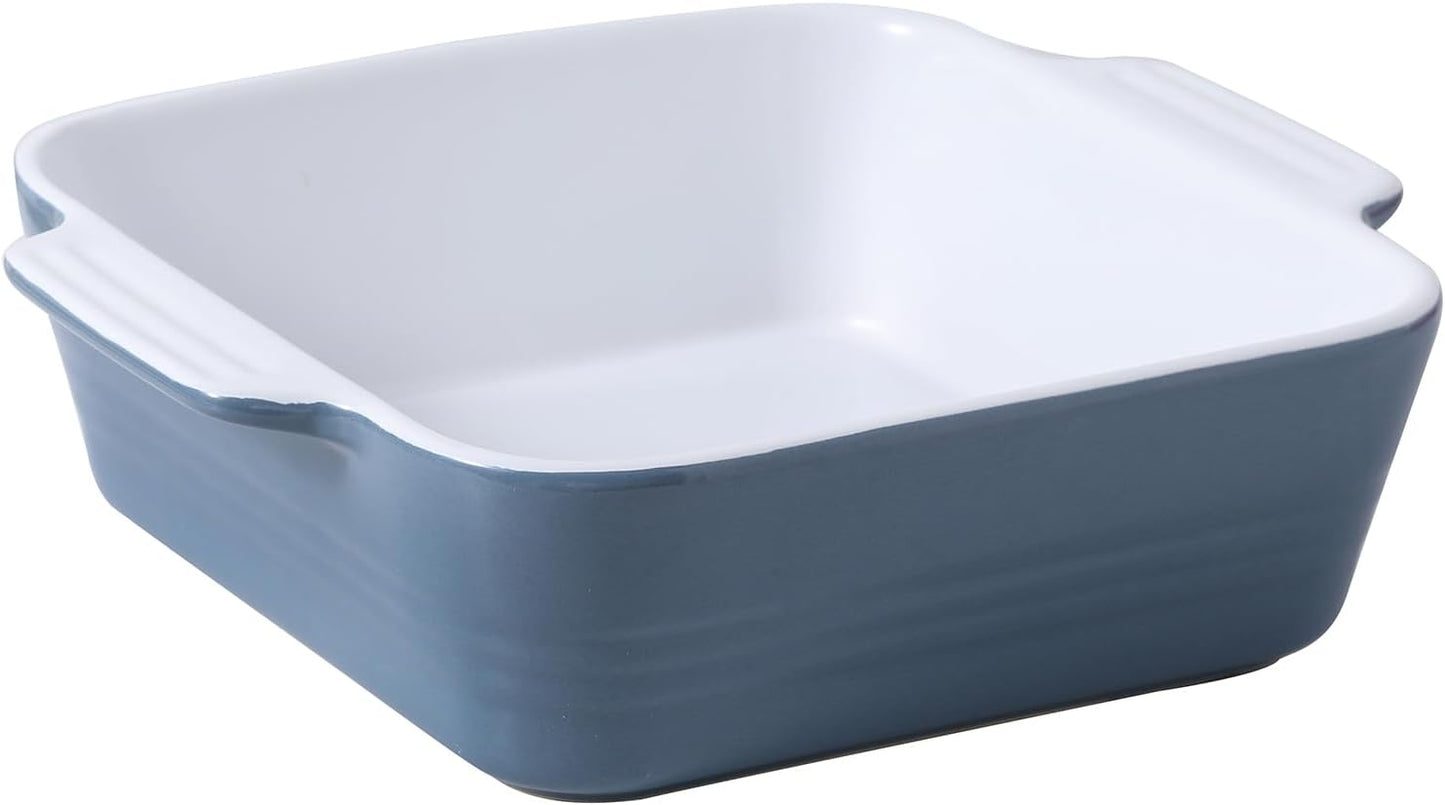 DOWAN Casserole Dish, 9x13 Ceramic Baking Dish, Large Lasagna Pan Deep for Oven, 4.2 Quarts Baking Pan with Handles, Oven Safe and Durable Bakeware for Lasagna, Home Decor, Wedding Gift, Soft White