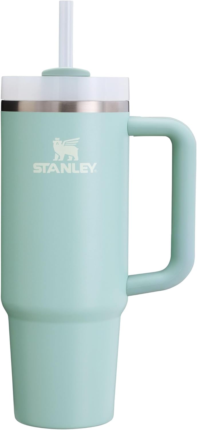 STANLEY Quencher H2.0 Tumbler with Handle and Straw 40 oz | Flowstate 3-Position Lid | Cup Holder Compatible for Travel | Insulated Stainless Steel Cup | BPA-Free | Cherry Blossom