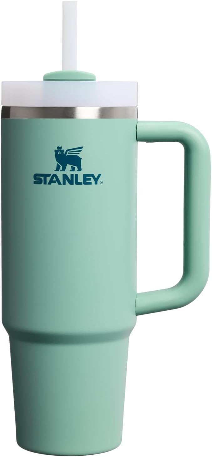 STANLEY Quencher H2.0 Tumbler with Handle and Straw 40 oz | Flowstate 3-Position Lid | Cup Holder Compatible for Travel | Insulated Stainless Steel Cup | BPA-Free | Cherry Blossom
