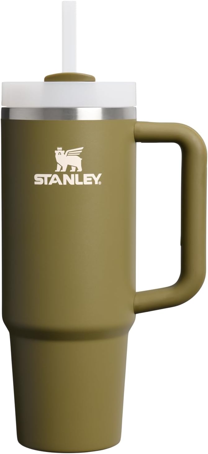 STANLEY Quencher H2.0 Tumbler with Handle and Straw 40 oz | Flowstate 3-Position Lid | Cup Holder Compatible for Travel | Insulated Stainless Steel Cup | BPA-Free | Cherry Blossom