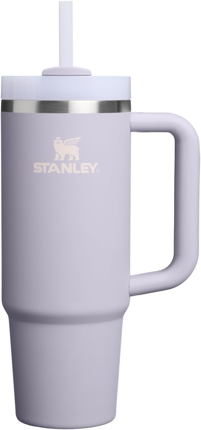 STANLEY Quencher H2.0 Tumbler with Handle and Straw 40 oz | Flowstate 3-Position Lid | Cup Holder Compatible for Travel | Insulated Stainless Steel Cup | BPA-Free | Cherry Blossom