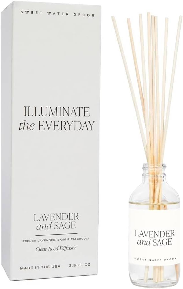 Sweet Water Decor Salt & Sea Reed Diffuser Set - Sea Salt Citrus & Musk Amber Scent Diffuser - Reed Diffusers for Home with Long Lasting Fragrance - Non-Toxic Oil Reed Diffuser - Made in the USA