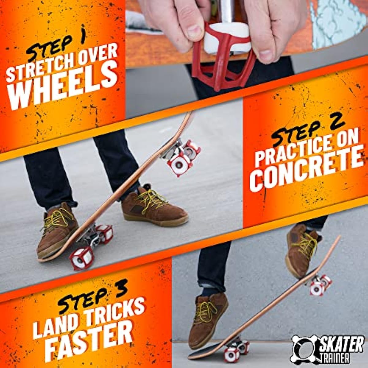 SkaterTrainers- Skateboard Tricks Fast No Experience Needed- Fun, Safe, and Easy- Ollies, Kickflips and More- All Ages- Accessories Make Great Stocking Stuffers Gifts for Teen Boys and Girls