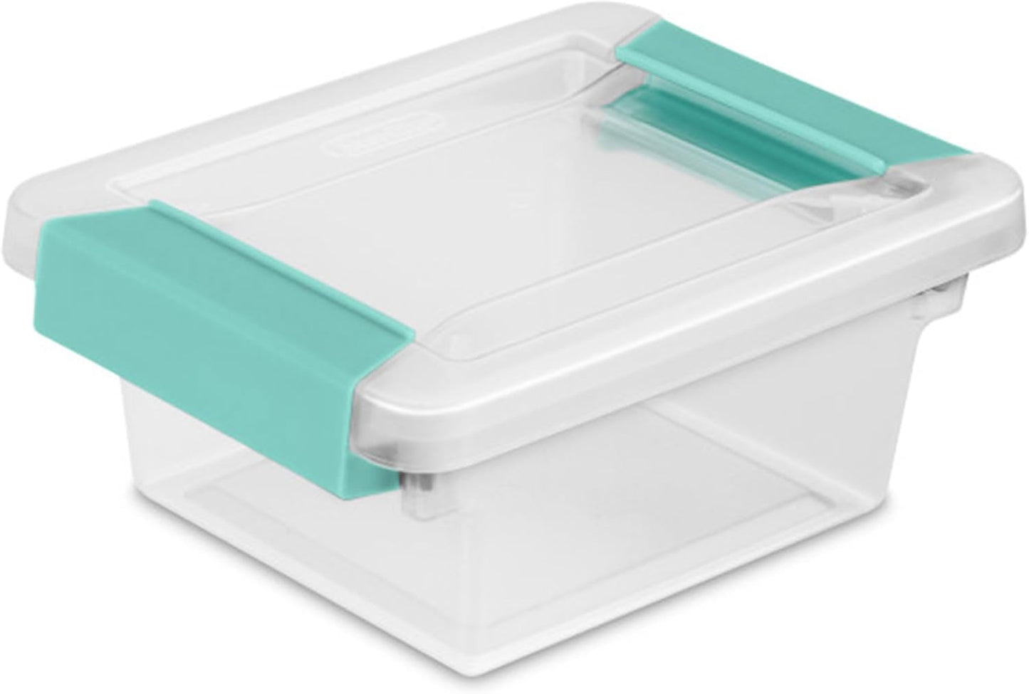 Sterilite 6-Pack Clip Box, Stackable Clear Plastic Bins with Latching Lids, Large - Writing, Arts or Crafts Supplies Storage Containers for Home, Office, Classroom and Workshop Organization