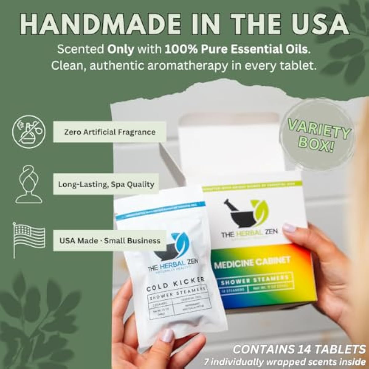 Shower Steamers Aromatherapy Tablets – Variety Pack - Shower Bombs Aromatherapy Made in USA – Valentines Day Gift for Her and Him – Natural Essential Oils – Adult Christmas Stocking Stuffers (14 pack)