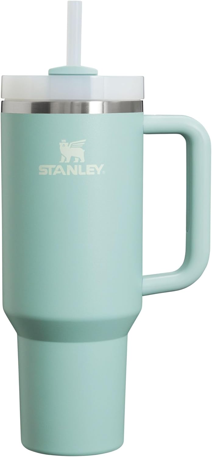 STANLEY Quencher H2.0 Tumbler with Handle and Straw 40 oz | Flowstate 3-Position Lid | Cup Holder Compatible for Travel | Insulated Stainless Steel Cup | BPA-Free | Cherry Blossom