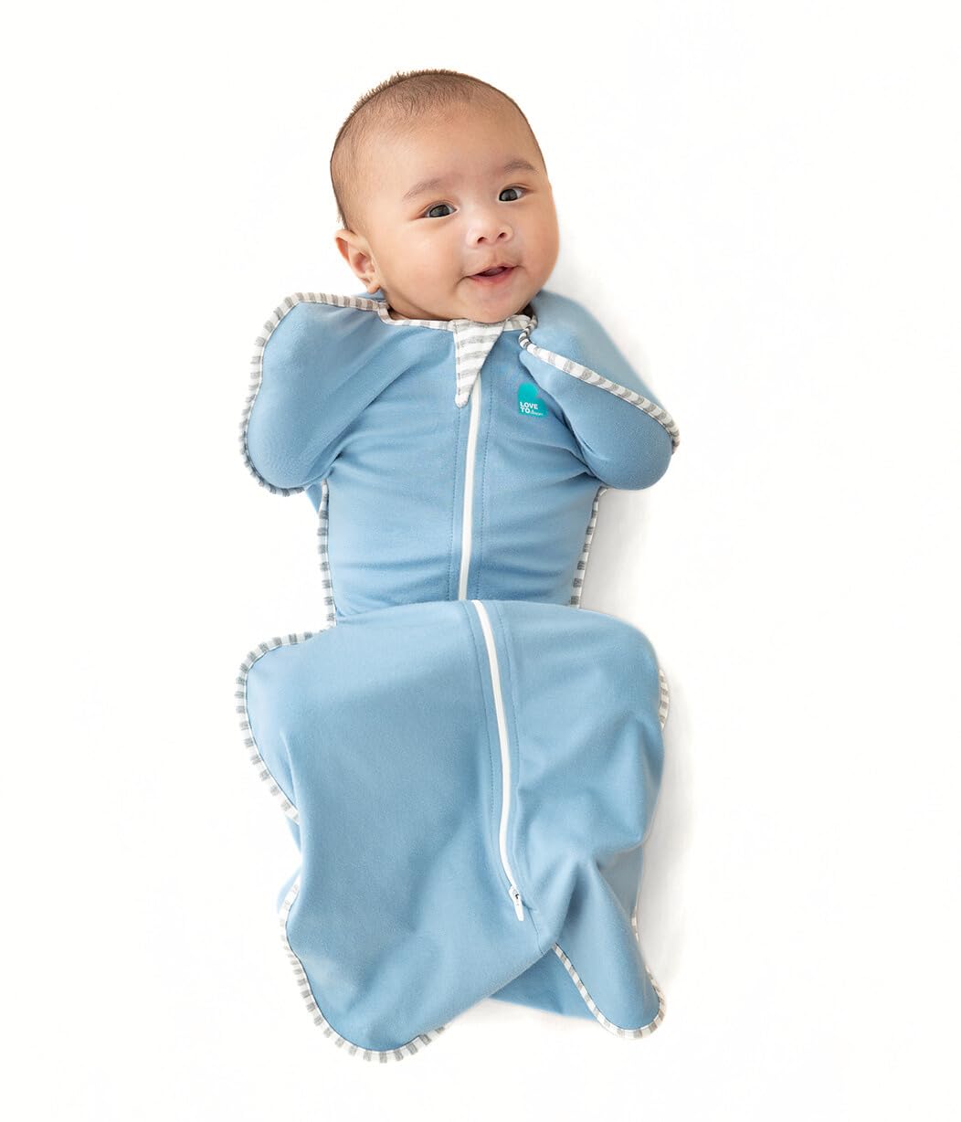 Love to Dream Swaddle UP, Baby Sleep Sack, Self-Soothing Swaddles for Newborns, Improves Sleep, Snug Fit Helps Calm Startle Reflex, New Born Essentials for Baby, Small 8-13lbs, Gray