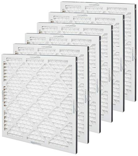 Amazon Basics 20x20x1 Air Filter 6-Pack, MERV 11 AC Furnace Filters, Dust, Pet, Allergy Control, Electrostatic (Actual Size: 19.75 x 19.75 x .75)