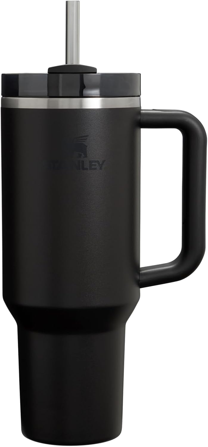 STANLEY Quencher H2.0 Tumbler with Handle and Straw 40 oz | Flowstate 3-Position Lid | Cup Holder Compatible for Travel | Insulated Stainless Steel Cup | BPA-Free | Cherry Blossom