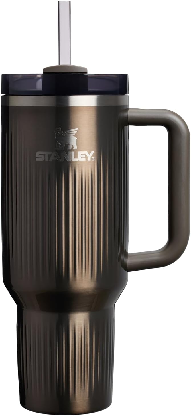STANLEY Quencher H2.0 Tumbler with Handle and Straw 40 oz | Flowstate 3-Position Lid | Cup Holder Compatible for Travel | Insulated Stainless Steel Cup | BPA-Free | Cherry Blossom