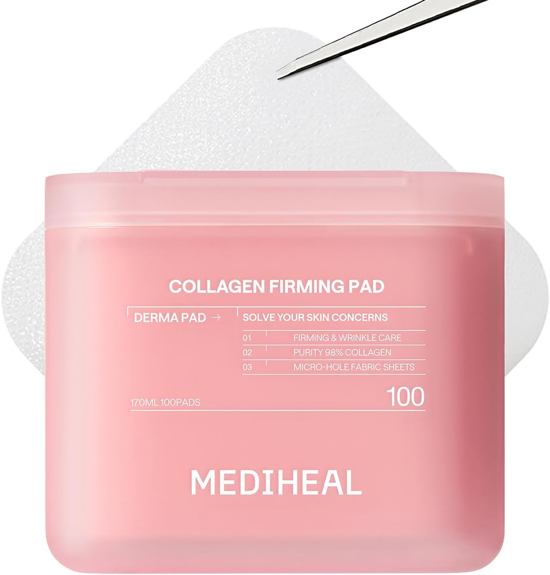 MEDIHEAL Toner Pads 100 Count - Madecassoside Blemish Care Toner Pad with Centella Asiatica - Improves Uneven Skin Tone & Deep Hydration - Vegan Hypoallergenic Face Gauze, Korean Skin Care