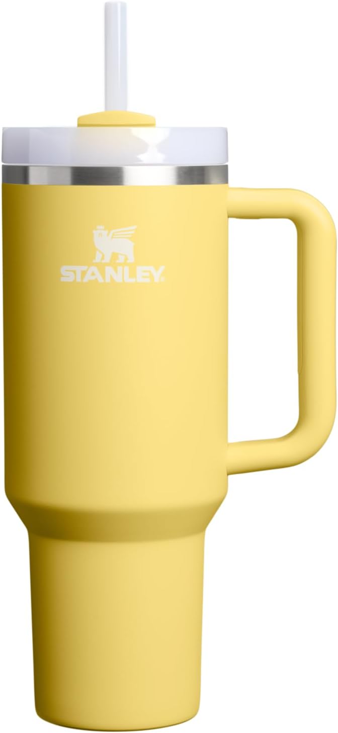 STANLEY Quencher H2.0 Tumbler with Handle and Straw 40 oz | Flowstate 3-Position Lid | Cup Holder Compatible for Travel | Insulated Stainless Steel Cup | BPA-Free | Cherry Blossom