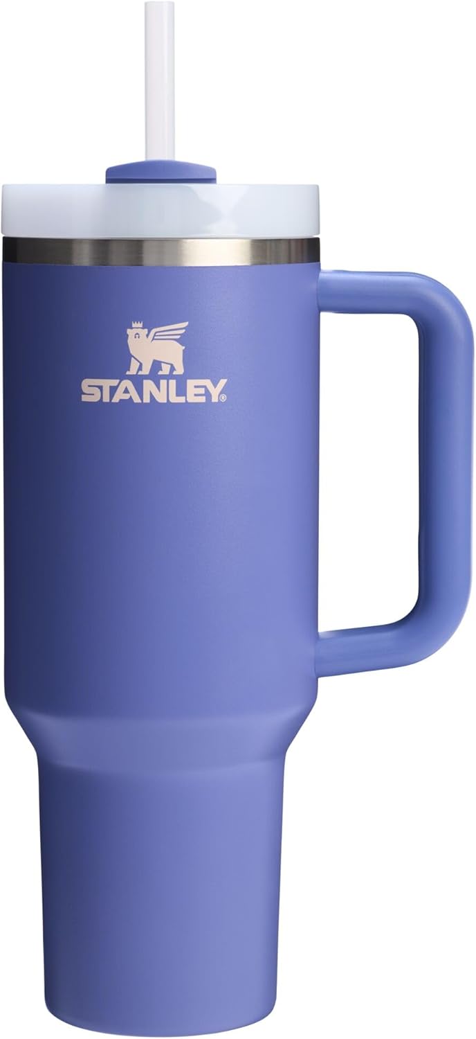 STANLEY Quencher H2.0 Tumbler with Handle and Straw 40 oz | Flowstate 3-Position Lid | Cup Holder Compatible for Travel | Insulated Stainless Steel Cup | BPA-Free | Cherry Blossom