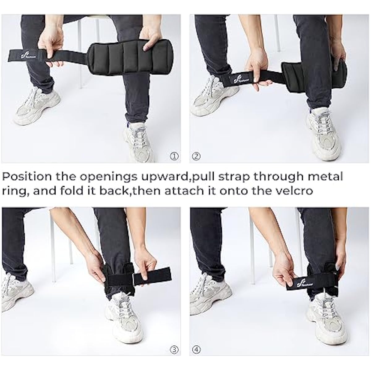 Sportneer Adjustable Ankle Weights Set - 1 Pair (2-10 lbs) Removable Sandbags for Women & Men, Comfortable Neoprene Leg Weights for Walking, Running, Pilates, Yoga, Home Workout & Physical Therapy