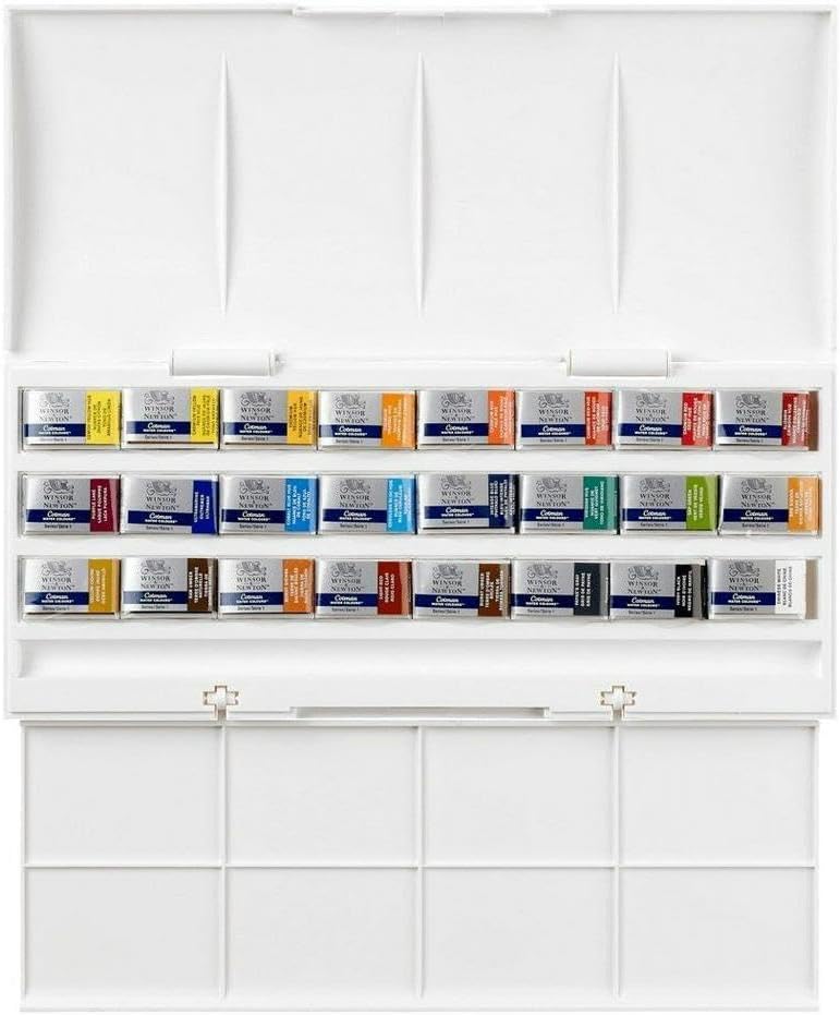 Winsor & Newton Cotman Watercolor Paint Set, 20 Colors, 5ml (0.17-oz) Tubes