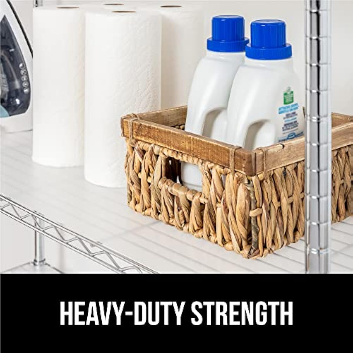 GORILLA GRIP ShelfGuard Wire Shelf Liner Compatible with Amazon Basics Shelving Unit, Set of 4 Waterproof Liners for Organizing Metal Rack Shelves, Kitchen Cabinets, Cupboard, Pantry, 14x36 Clear