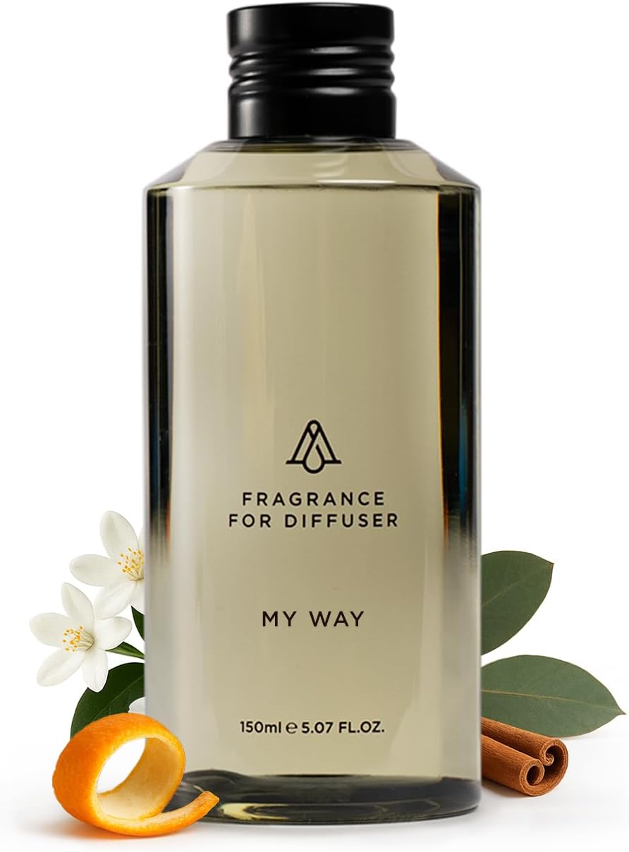 AromaPlan Hotel Scents Santal 5.07 Fl Oz (150ml), Home Luxury Aroma & Hotel Fragrance Diffuser Oil- Hotel Diffuser Oil for Aromatherapy- USA Made, Bigger Bottle, Bolder Aroma & Longer Lasting