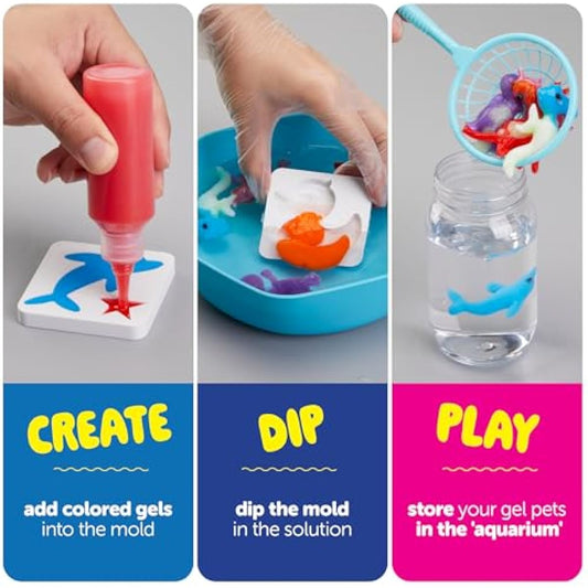 Dan&Darci Aqua Fairy Water Gel Kit for Kids - Easter Gift - Magic Elf Toy Kits - Waters Pets - DIY Squishy Maker Set - Craft for Kids - Make Your Own Squishies Toys Crafts - Gifts for Boys & Girls