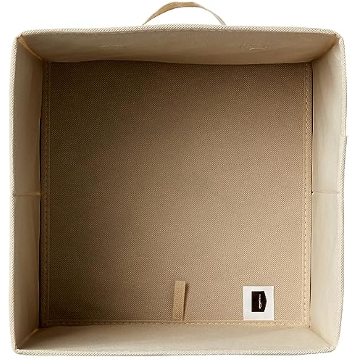 Amazon Basics Collapsible Fabric Storage Cube Bins Organizer with Handles, Sturdy, Beige, 13-x-13-x-13-inch, Pack of 6