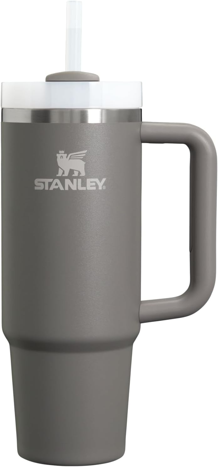 STANLEY Quencher H2.0 Tumbler with Handle and Straw 40 oz | Flowstate 3-Position Lid | Cup Holder Compatible for Travel | Insulated Stainless Steel Cup | BPA-Free | Cherry Blossom