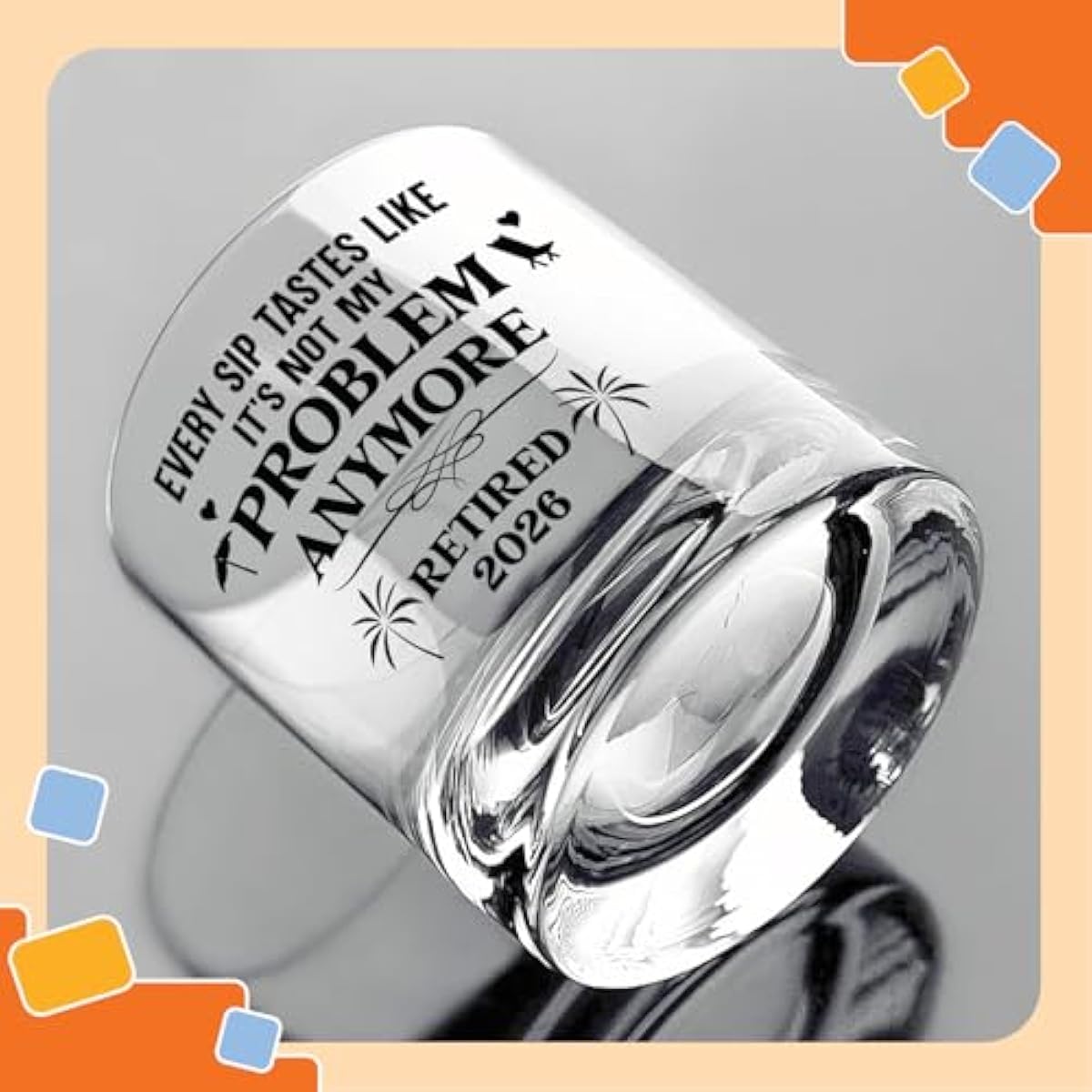 NewEleven Retirement Gifts For Men 2026 - Coworker Leaving, Goodbye Gift, Farewell Gifts For Coworkers, Friends, Dad, Grandpa - Retirement Gift For Men From Friend, Family, Colleague - Whiskey Glass