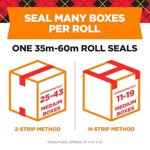 Scotch Long Lasting Storage Packing Tape Rolls, Clear, Storage Tape Withstands Extreme Temperatures, 1.88 in x 54.6 yd, 6 Refill Rolls