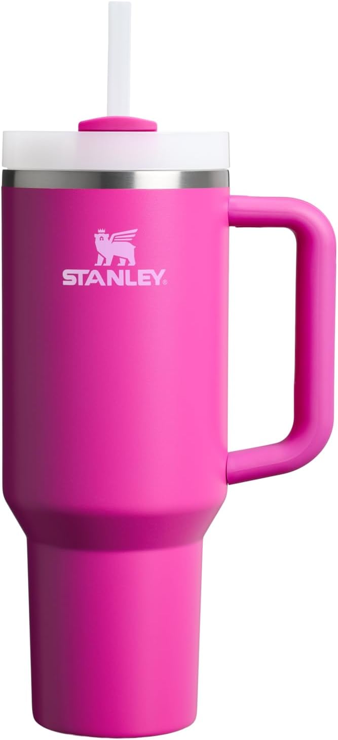 STANLEY Quencher H2.0 Tumbler with Handle and Straw 40 oz | Flowstate 3-Position Lid | Cup Holder Compatible for Travel | Insulated Stainless Steel Cup | BPA-Free | Cherry Blossom