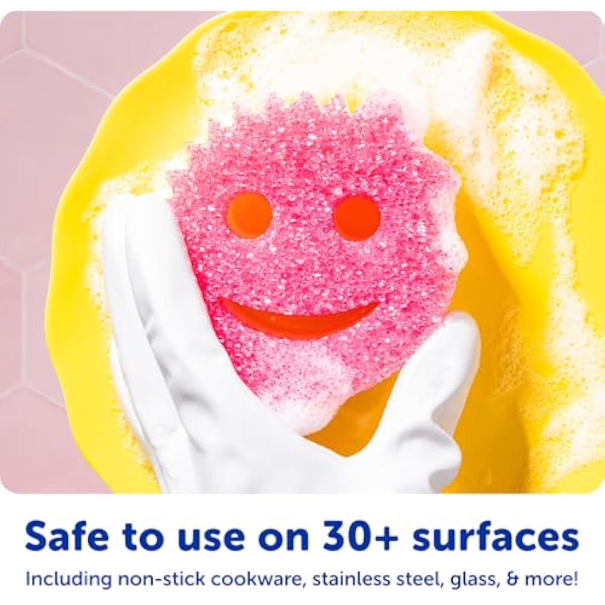 Scrub Daddy 6 Kitchen Sponges & 1 Daddy Caddy Dish Sponge Holder - BPA Free & Made with Polymer Foam - Stain & Odor Resistant, Scratch-Free Multipurpose Scrubbers