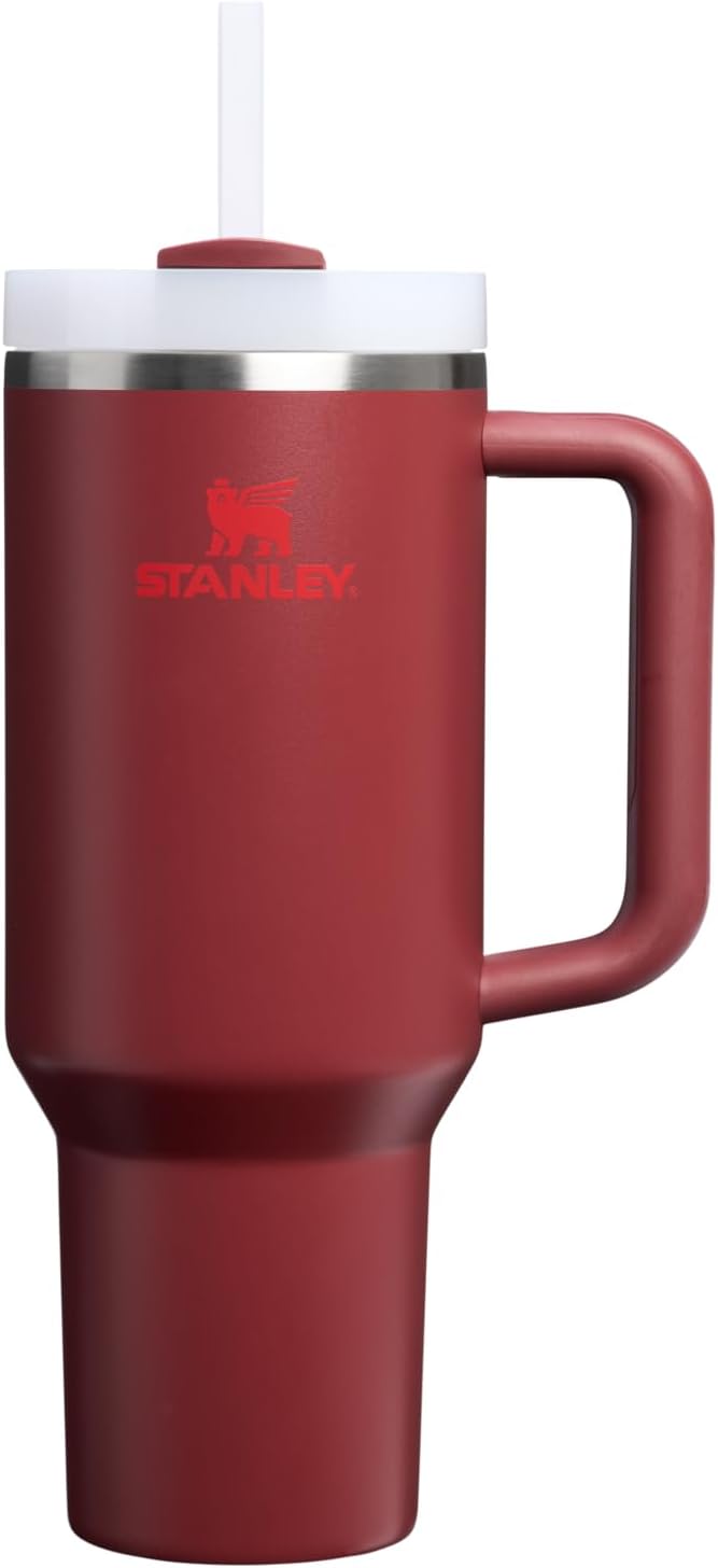 STANLEY Quencher H2.0 Tumbler with Handle and Straw 40 oz | Flowstate 3-Position Lid | Cup Holder Compatible for Travel | Insulated Stainless Steel Cup | BPA-Free | Cherry Blossom