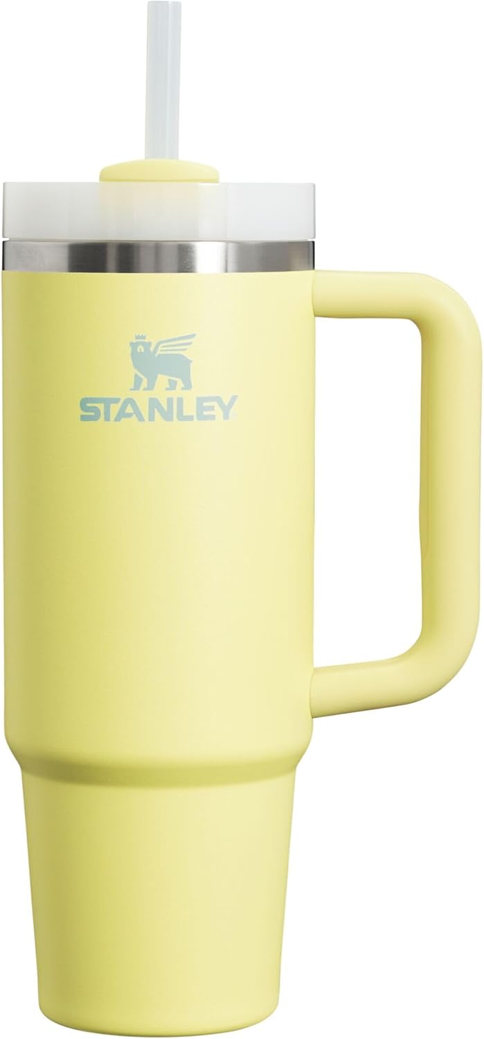 STANLEY Quencher H2.0 Tumbler with Handle and Straw 40 oz | Flowstate 3-Position Lid | Cup Holder Compatible for Travel | Insulated Stainless Steel Cup | BPA-Free | Cherry Blossom