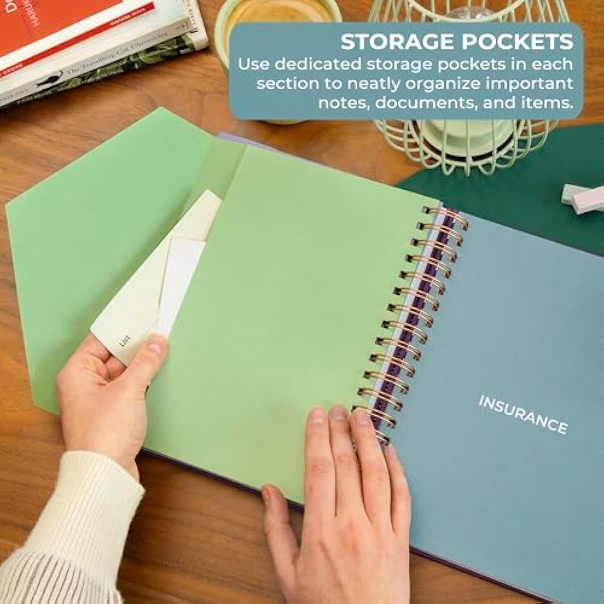 Clever Fox When I Die Planner With Pockets for Documents – End-of-Life Organizer Binder for Important Personal Info & Final Wishes (Purple)