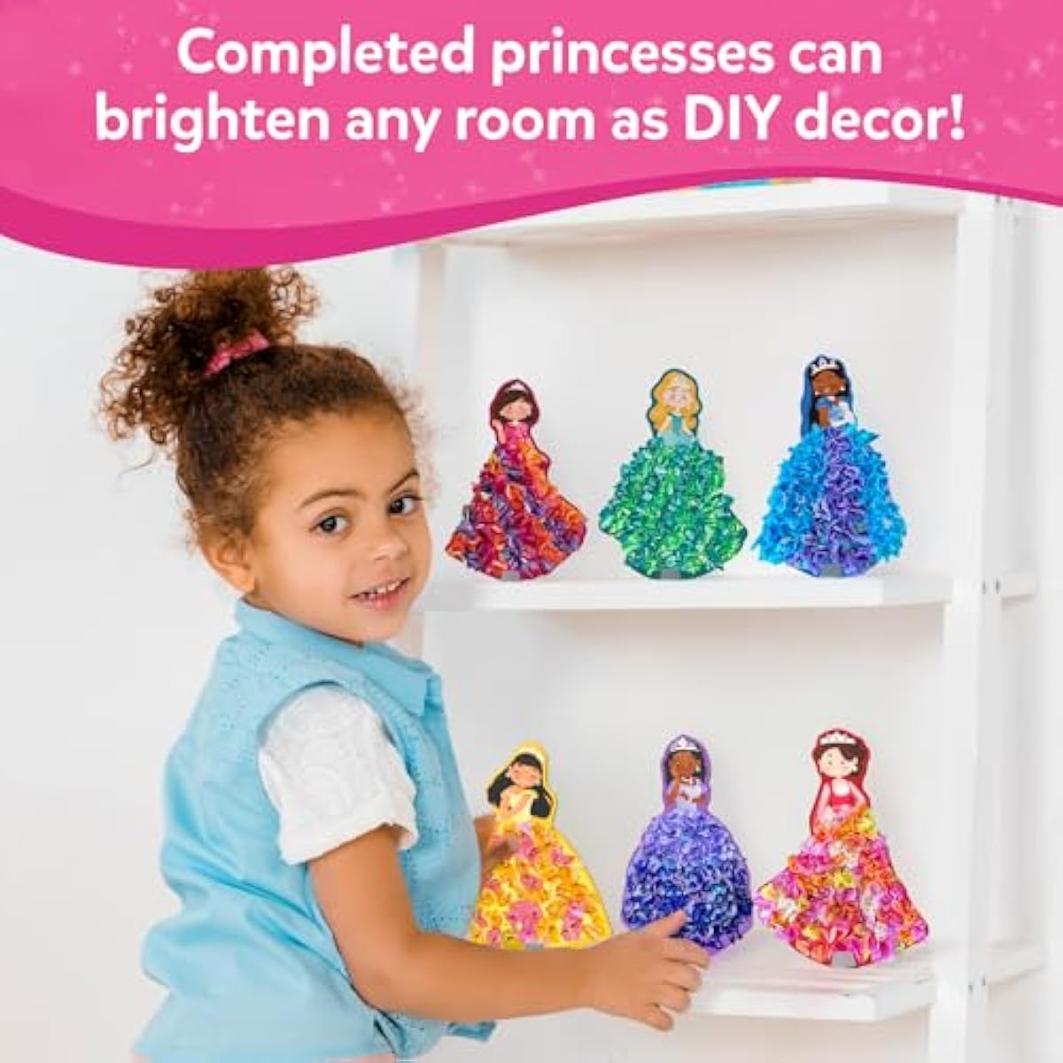 Skillmatics Poke-in Art - Magical Princesses, Mess-Free Fun for Kids, DIY Wood Craft Kits, Creative Activity, Easter Gifts for Girls & Boys Ages 4, 5, 6, 7, 8, 9