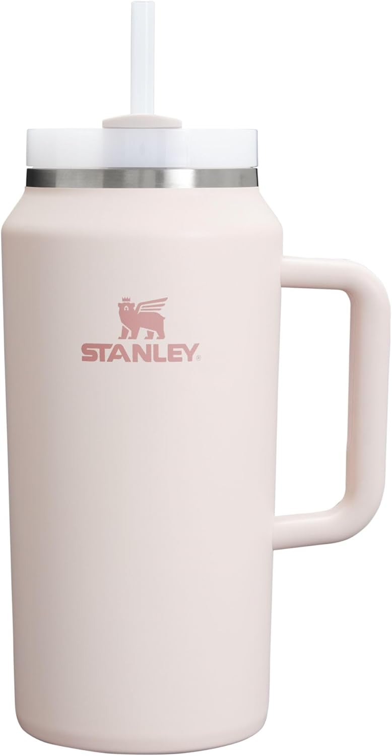 STANLEY Quencher H2.0 Tumbler with Handle and Straw 40 oz | Flowstate 3-Position Lid | Cup Holder Compatible for Travel | Insulated Stainless Steel Cup | BPA-Free | Cherry Blossom