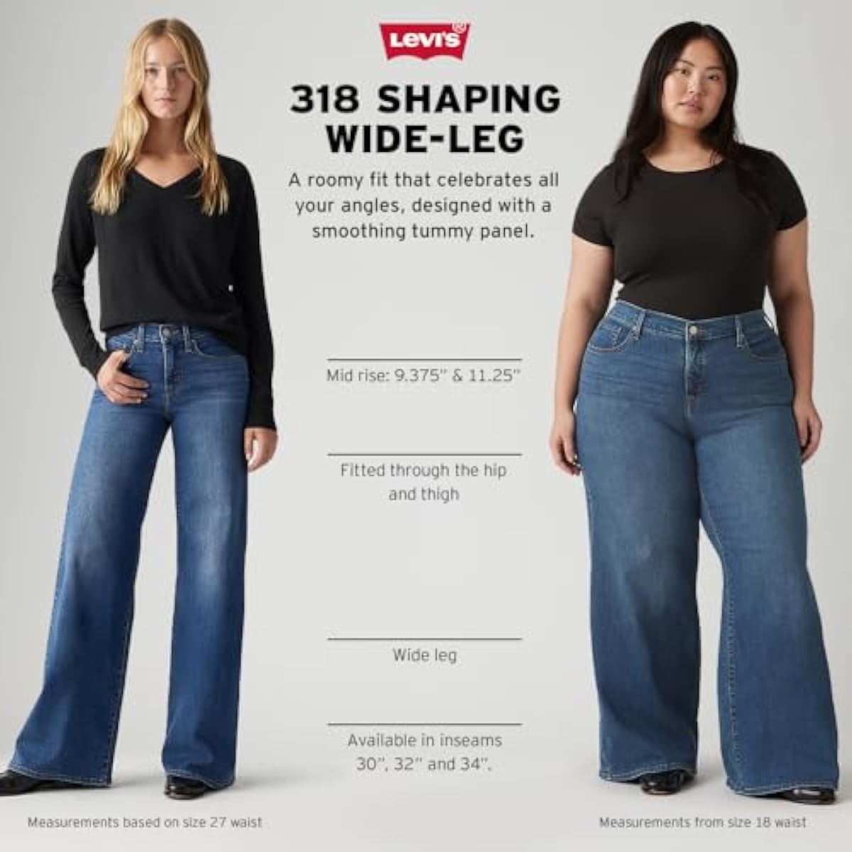 Levi's Womens 318 Shaping Wide Leg