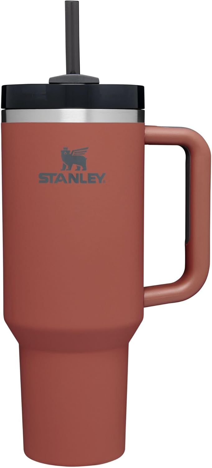 STANLEY Quencher H2.0 Tumbler with Handle and Straw 40 oz | Flowstate 3-Position Lid | Cup Holder Compatible for Travel | Insulated Stainless Steel Cup | BPA-Free | Cherry Blossom