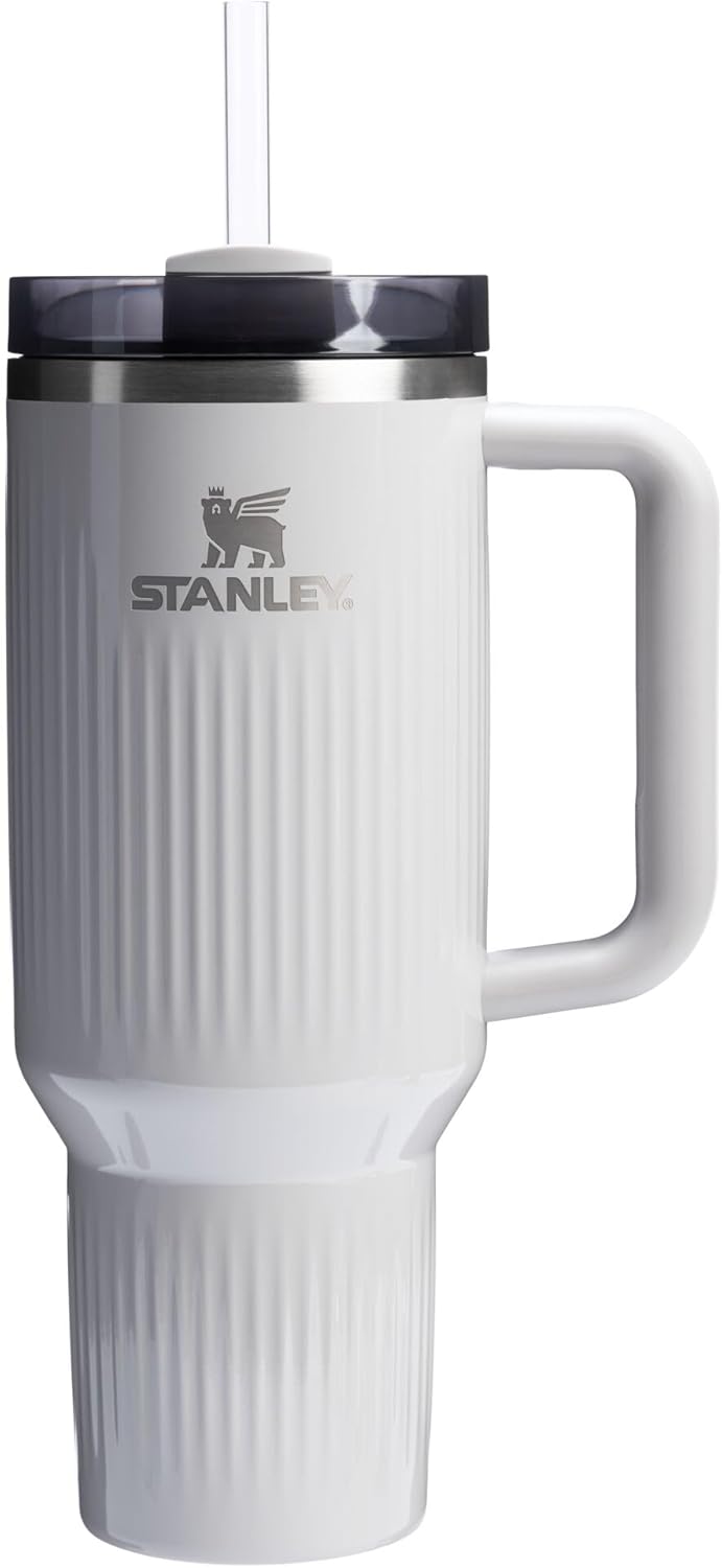 STANLEY Quencher H2.0 Tumbler with Handle and Straw 40 oz | Flowstate 3-Position Lid | Cup Holder Compatible for Travel | Insulated Stainless Steel Cup | BPA-Free | Cherry Blossom